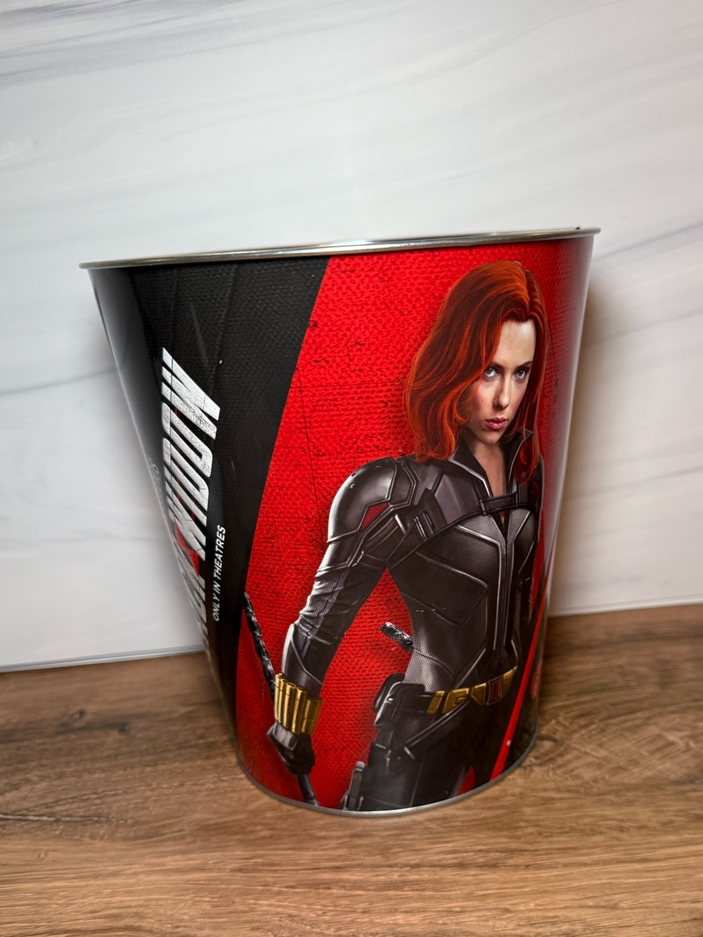 Marvel Studios Black Widow Collectible Popcorn Bucket Tin 2021 Theater Promo